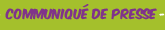 page communiqués de presse